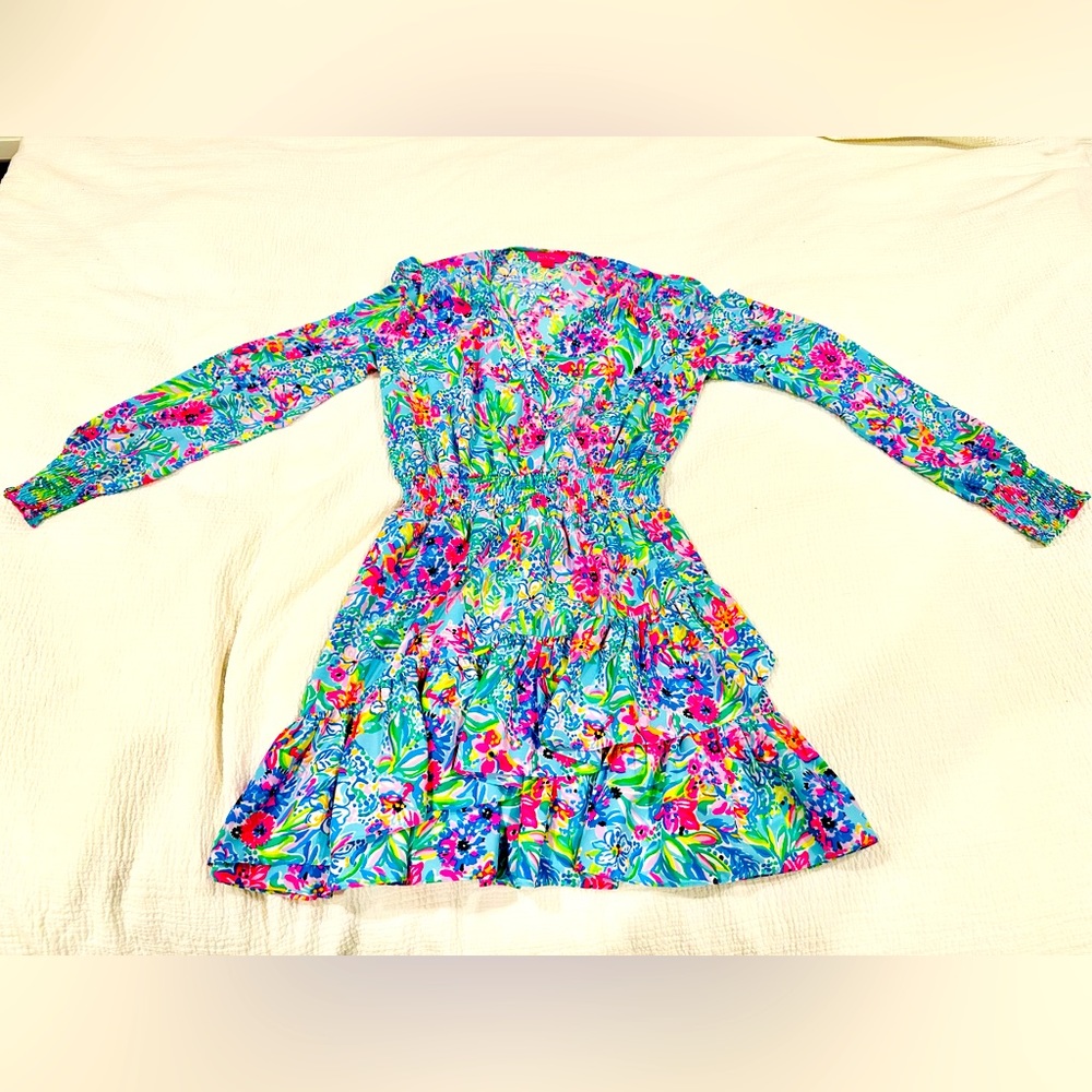 Lilly Pulitzer Christiana long Sleeve Faux Wrap Dress